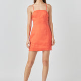 Cross Back Strappy Mini Dress
