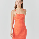 Cross Back Strappy Mini Dress