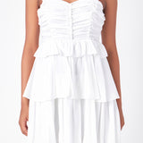 Corset Ruched Tiered Mini