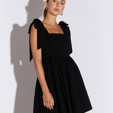 Bowed Square Neckline Baby Doll Mini