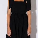Bowed Square Neckline Baby Doll Mini