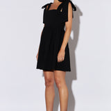 Bowed Square Neckline Baby Doll Mini