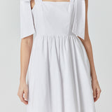 Bowed Square Neckline Baby Doll Mini
