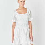 Sweetheart Lace Combo Puff Mini