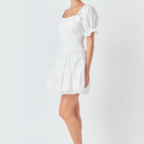 Sweetheart Lace Combo Puff Mini