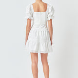 Sweetheart Lace Combo Puff Mini