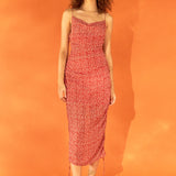 Floral Double Spaghetti Tie Mini Slip