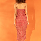Floral Double Spaghetti Tie Mini Slip