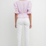 Combination Eyelet Lace Top