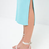 Midi Knit Skirt with Side Slit