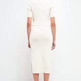 Midi Knit Skirt with Side Slit