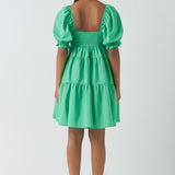 Classic Sweetheart Tiered Mini with Puff Sleeves