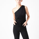 Tulle One Shoulder Top