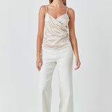 Wrap Over Satin Camisole