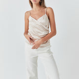 Wrap Over Satin Camisole