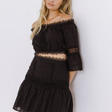 Yoke Flared Mini Skirt