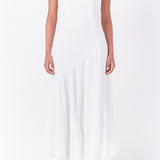 Asymmetrical Ruffle Maxi Dress