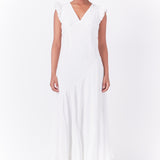 Asymmetrical Ruffle Maxi Dress