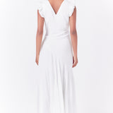 Asymmetrical Ruffle Maxi Dress