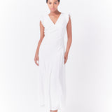 Asymmetrical Ruffle Maxi Dress