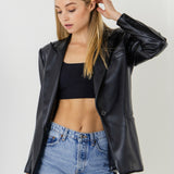 Pu Oversized Blazer