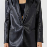 Pu Oversized Blazer