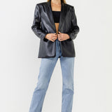 Pu Oversized Blazer