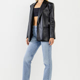 Pu Oversized Blazer
