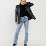 Pu Oversized Blazer