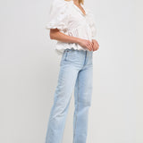 Puff Sleeve Peplum Top