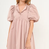Ruffle Detail Mini Dress