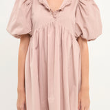 Ruffle Detail Mini Dress
