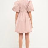 Ruffle Detail Mini Dress
