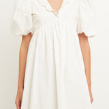 Ruffle Detail Mini Dress