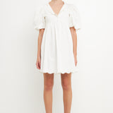 Ruffle Detail Mini Dress