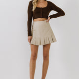 Cropped Knit Cardigan