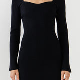 Square neckline Knit Mini Dress