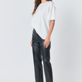 High-Waisted Faux Leather Pants