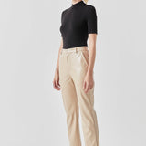 Shiny High-Waisted Faux Leather Pants