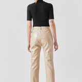Shiny High-Waisted Faux Leather Pants