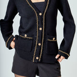 Chain Trim Cardigan