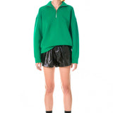 High-Waisted Faux Leather Shorts