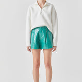 High-Waisted Faux Leather Shorts