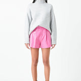 High-Waisted Faux Leather Shorts