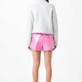 High-Waisted Faux Leather Shorts