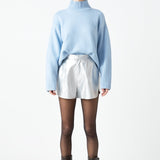 High-Waisted Faux Leather Shorts