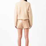 High-Waisted Faux Leather Shorts