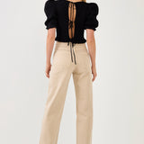 Back Tied Straps Knit Top