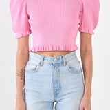 Back Tied Straps Knit Top