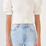 Back Tied Straps Knit Top